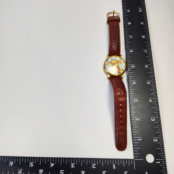 Vintage Timex Disney Tigger Watch Large Dial Brown Strap main image 4